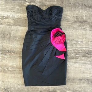 1980’s Vintage Khanitha 100% silk strapless dress